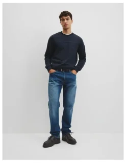 Country Road Australian Cotton Heritage Sweat in Navy