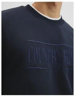 Country Road Australian Cotton Heritage Sweat in Navy