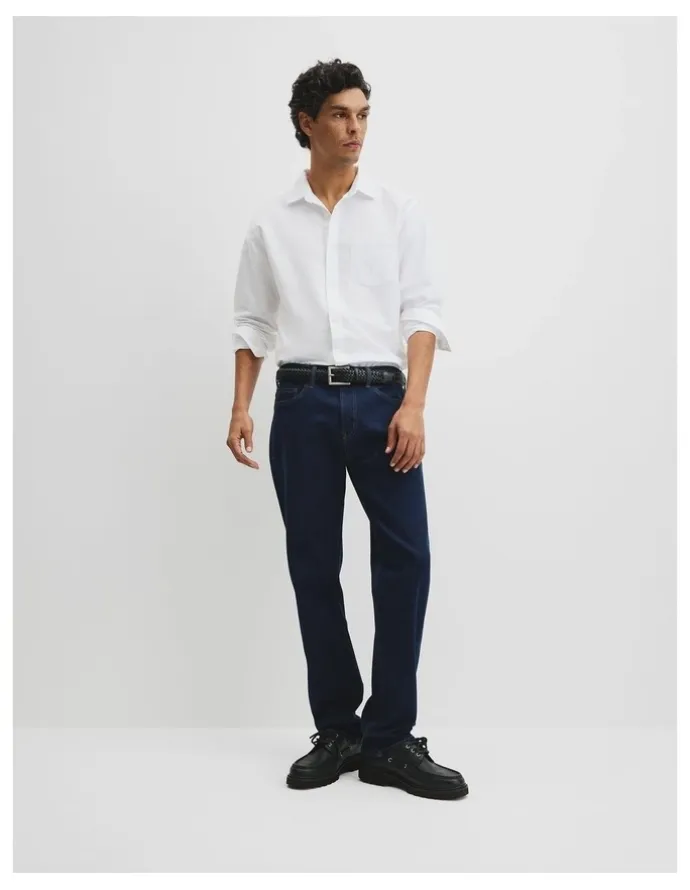 Country Road Australian Cotton Straight Leg Jean in Rinse Wash