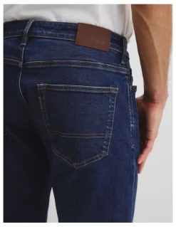 Country Road Australian Cotton Straight Leg Jean in Mid Blue Denim