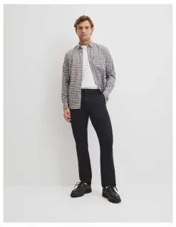 Country Road Australian Cotton Standard Fit Stretch Chino in Jet Black