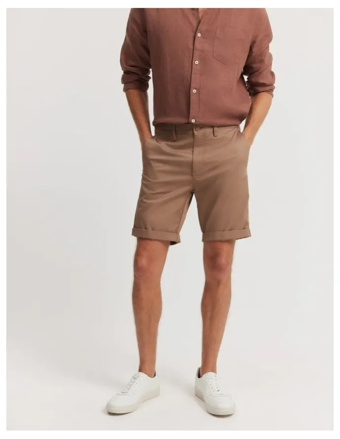 Country Road Australian Cotton Stretch Chino Short in Tan