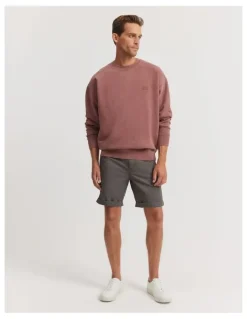 Country Road Australian Cotton Stretch Chino Short in Charcoal