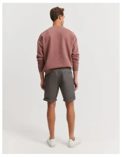 Country Road Australian Cotton Stretch Chino Short in Charcoal
