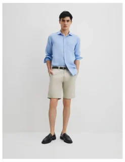 Country Road Australian Cotton Stretch Chino Short in Pebble