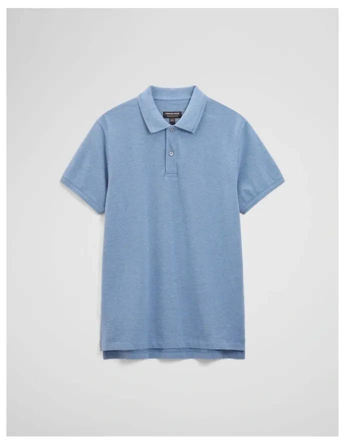 Country Road Australian Cotton Pique Polo in Steel Marle