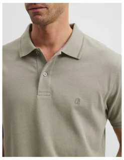 Country Road Australian Cotton Pique Polo in Soft Grass