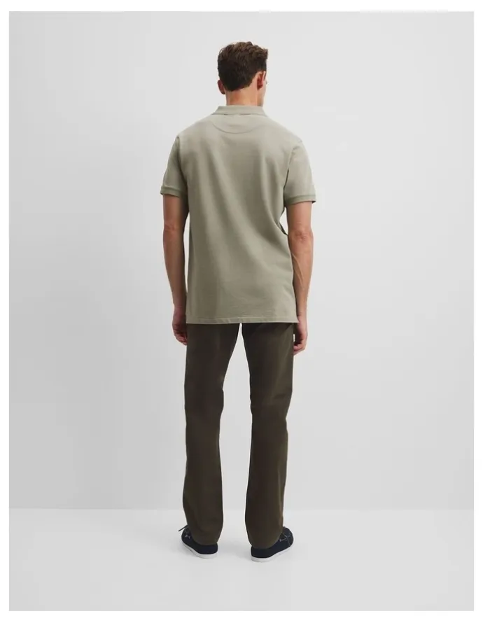 Country Road Australian Cotton Pique Polo in Soft Grass