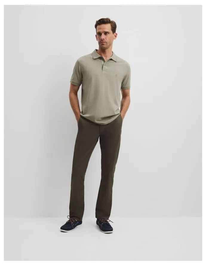 Country Road Australian Cotton Pique Polo in Soft Grass