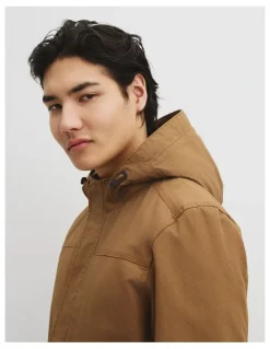 Country Road Canvas Parka in Tan