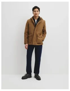 Country Road Canvas Parka in Tan