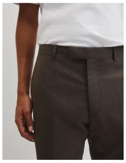 Country Road Hndstooth Tlrd Pant in Chocolate