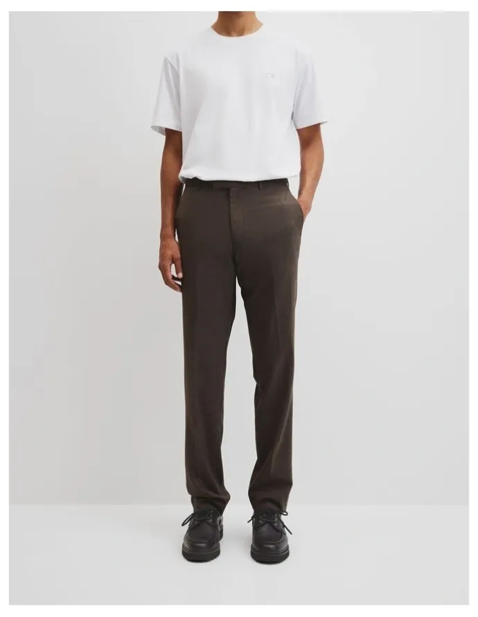 Country Road Hndstooth Tlrd Pant in Chocolate