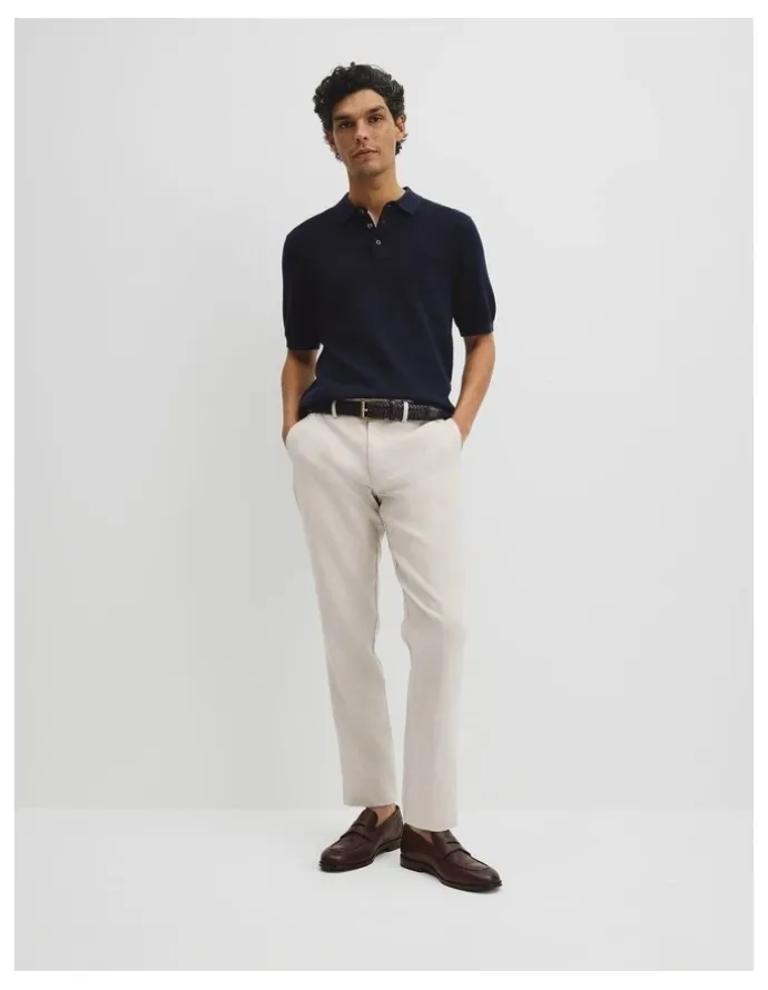 Country Road Linen Cotton Pant in Oat