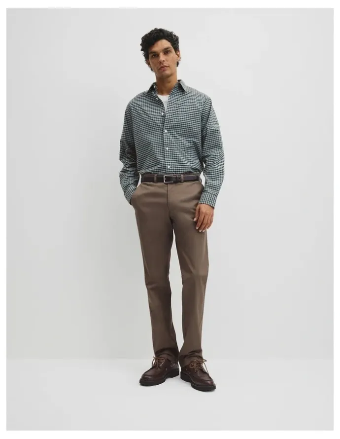 Country Road Regular Fit Cotton Gingham Shirt in Green Multi