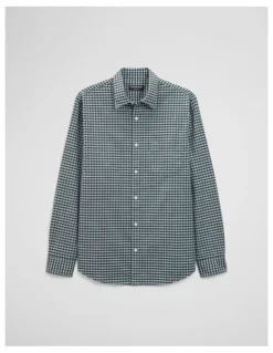 Country Road Regular Fit Cotton Gingham Shirt in Green Multi