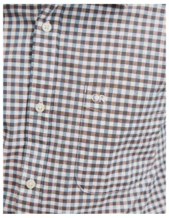 Country Road Regular Fit Cotton Gingham Shirt in White Multi