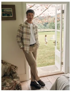 Country Road Regular Fit Linen Check Shirt in Multi Check