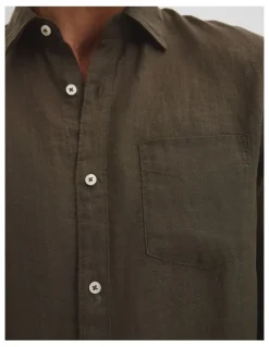 Country Road Regular Fit Organically Grown Linen Shirt in Willow