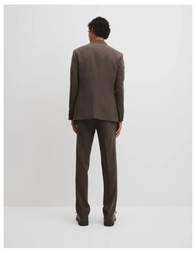 Country Road Reg Wet Look Blend HNDTH Jacket in Chocolate
