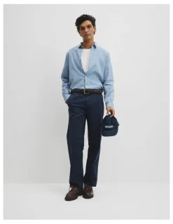 Country Road Slim Fit Chambray Shirt in Light Wash
