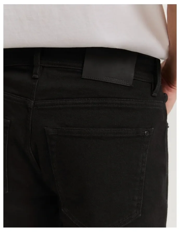 Country Road Straight Fit Denim Jeans in Black