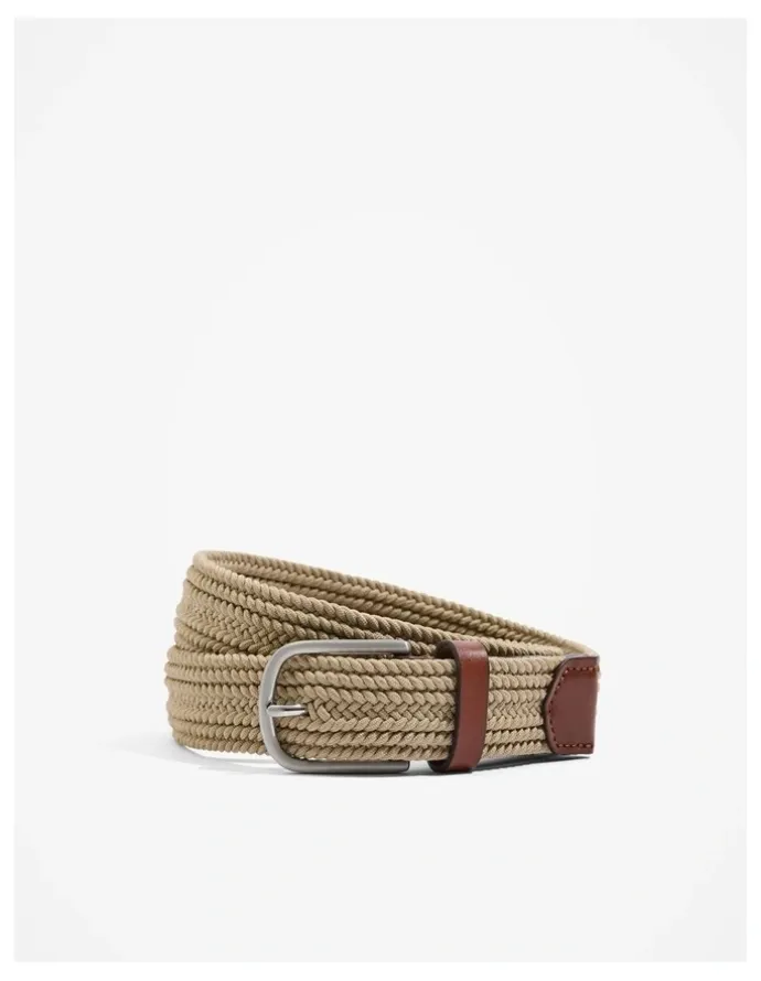 Country Road Stretch Woven Belt in Natural