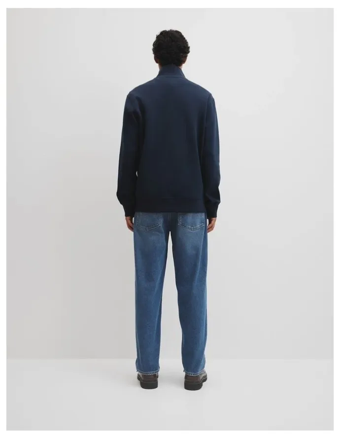 Country Road 1/2 Zip Texture Sweat in Navy
