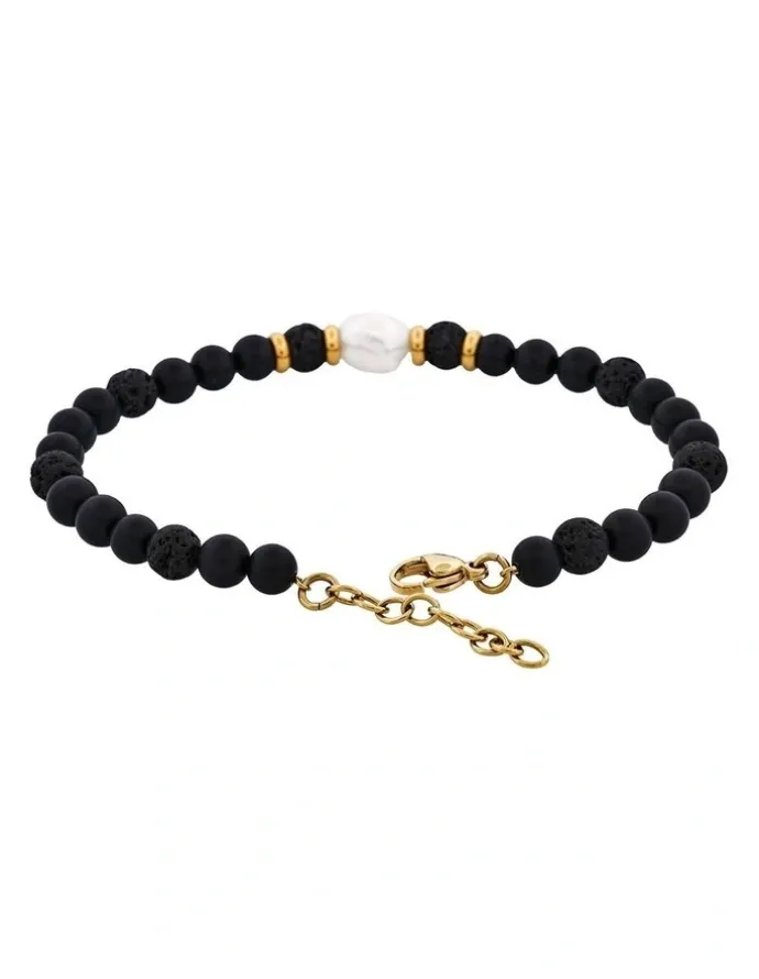 Cudworth Agate/African stone with stainless steel bracelet