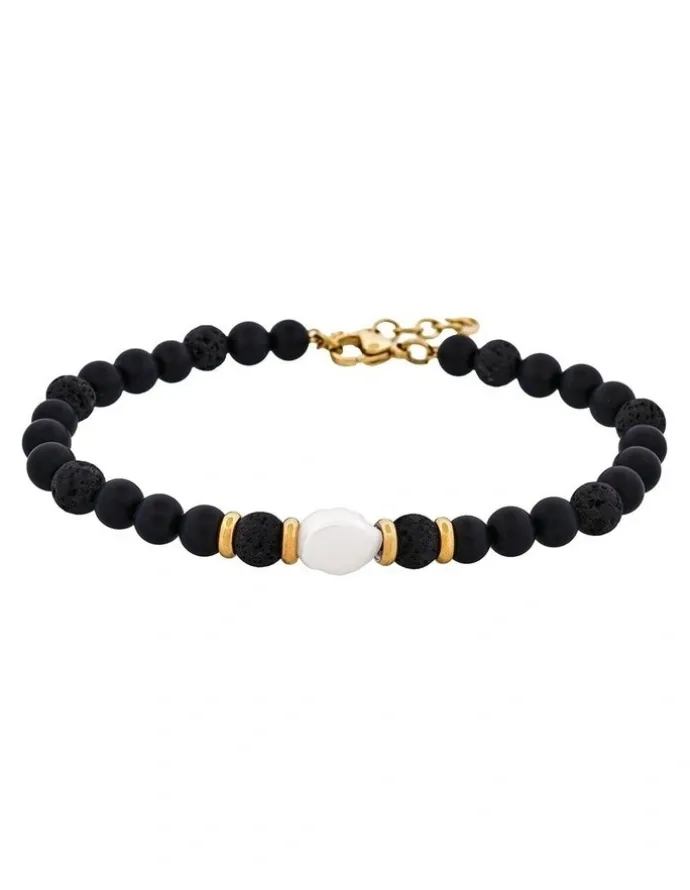 Cudworth Agate/African stone with stainless steel bracelet