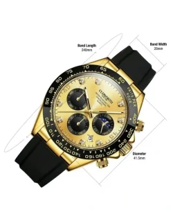 Cudworth Apex Chronograph Watch in Gold