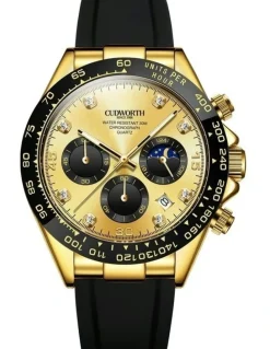 Cudworth Apex Chronograph Watch in Gold