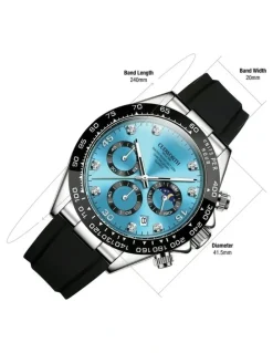 Cudworth Apex Chronograph Watch in Turquoise