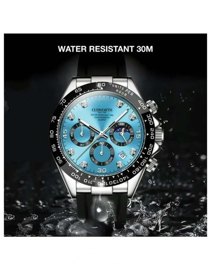 Cudworth Apex Chronograph Watch in Turquoise