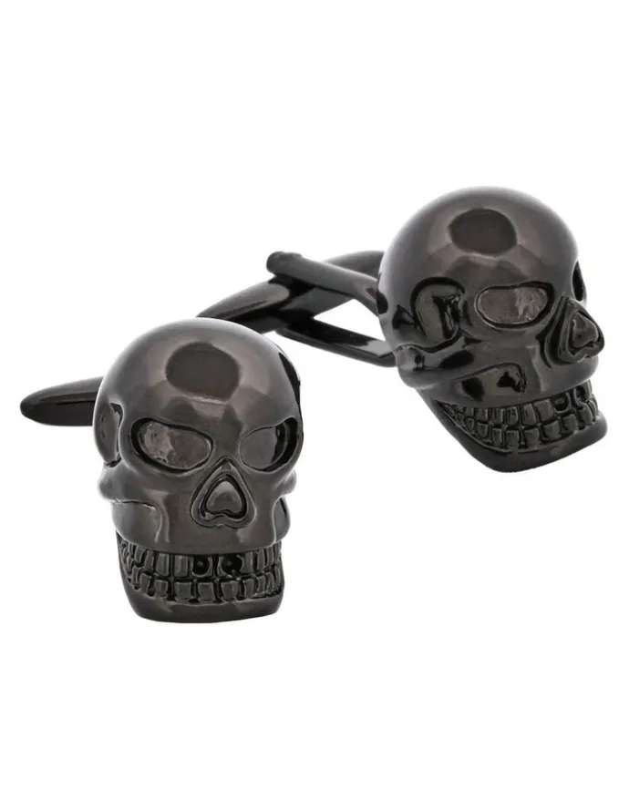 Cudworth Black plated Skull Cufflinks