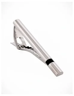 Cudworth Brush Rhodium/Black Tie Bar 60mm