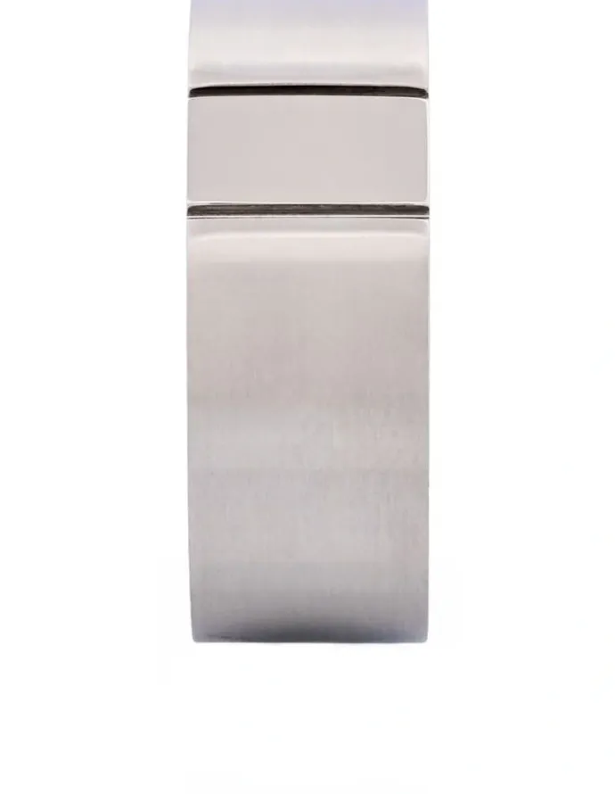 Cudworth Brushed & Polished Centre Stainless Steel Ring in Silver