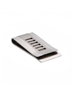 Cudworth Brushed And Polished Stainless Steel Money Clip in Silver