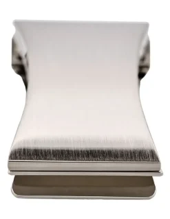 Cudworth Brushed Rhodium Plated Curved Money Clip in Silver