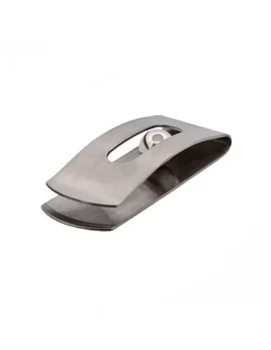 Cudworth Brushed Rhodium Plated And Ball Money Clip in Silver