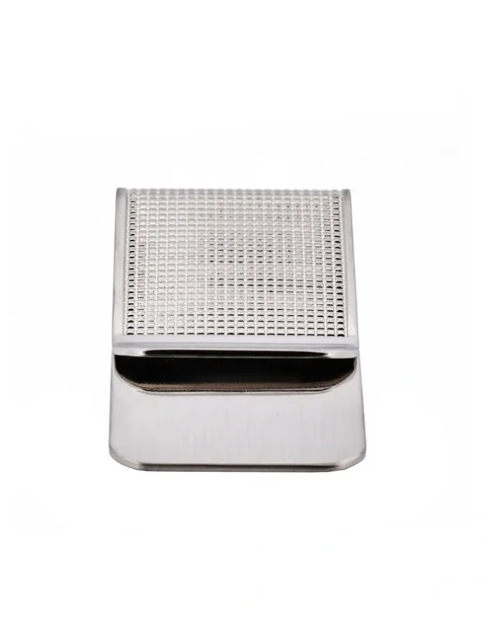 Cudworth Brushed Rhodium Plated Money Clip in Silver