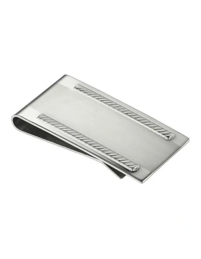 Cudworth Brushed Stainless Steel Money Clip in Silver
