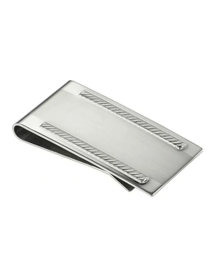 Cudworth Brushed Stainless Steel Money Clip in Silver