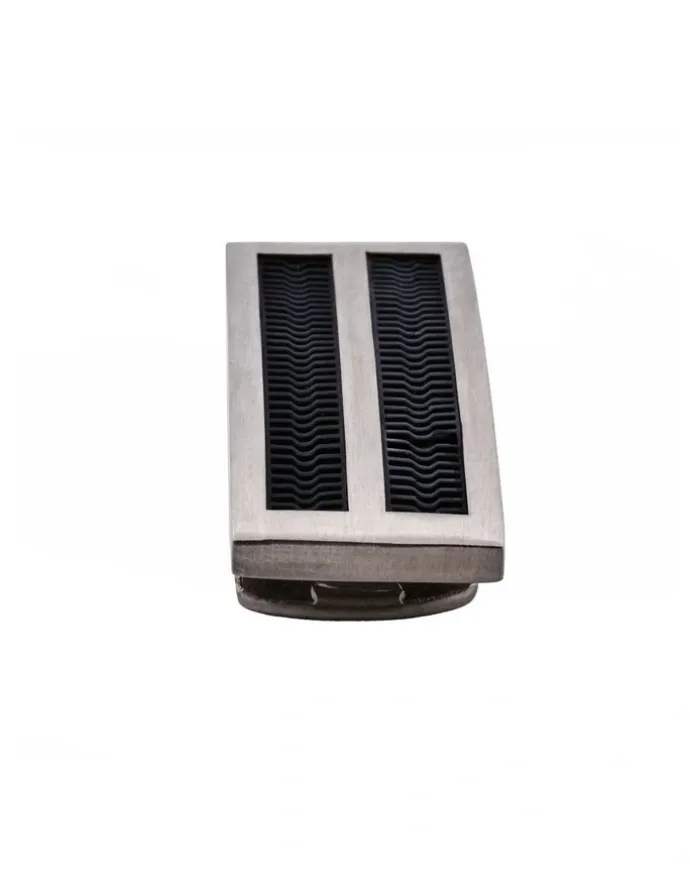 Cudworth Brushed Stainless Steel Rubber Inlay Money Clip in Silver