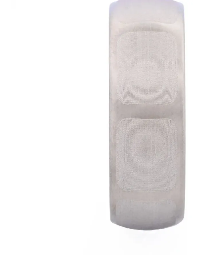 Cudworth Brushed Stainless Steel Ring with Frosted Square Wrap Around Pattern in Silver