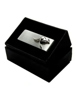 Cudworth Brushed Stainless Steel and Kangaroo Money Clip in Silver