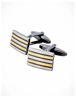 Cudworth Burnish Silver Gold Cufflinks