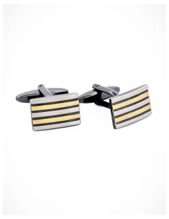 Cudworth Burnish Silver Gold Cufflinks