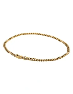 Cudworth Classic Cuban Link Bracelet Ion Plated Gold (215 x 3mm)