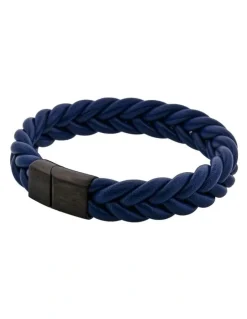 Cudworth Classic Marine Leather Bracelet in Navy